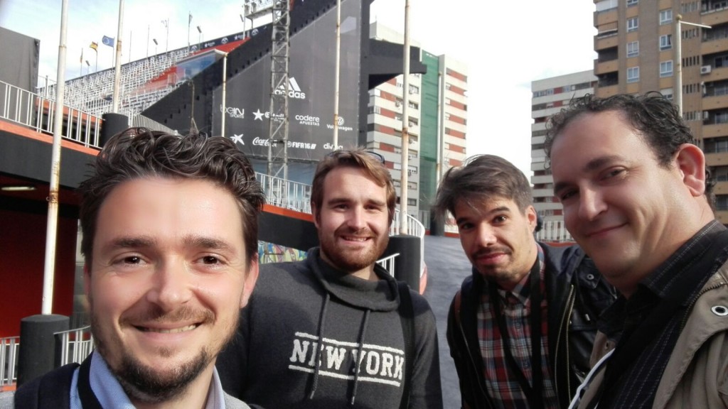 Manu, Sanfe, Fran Ortí y un servidor